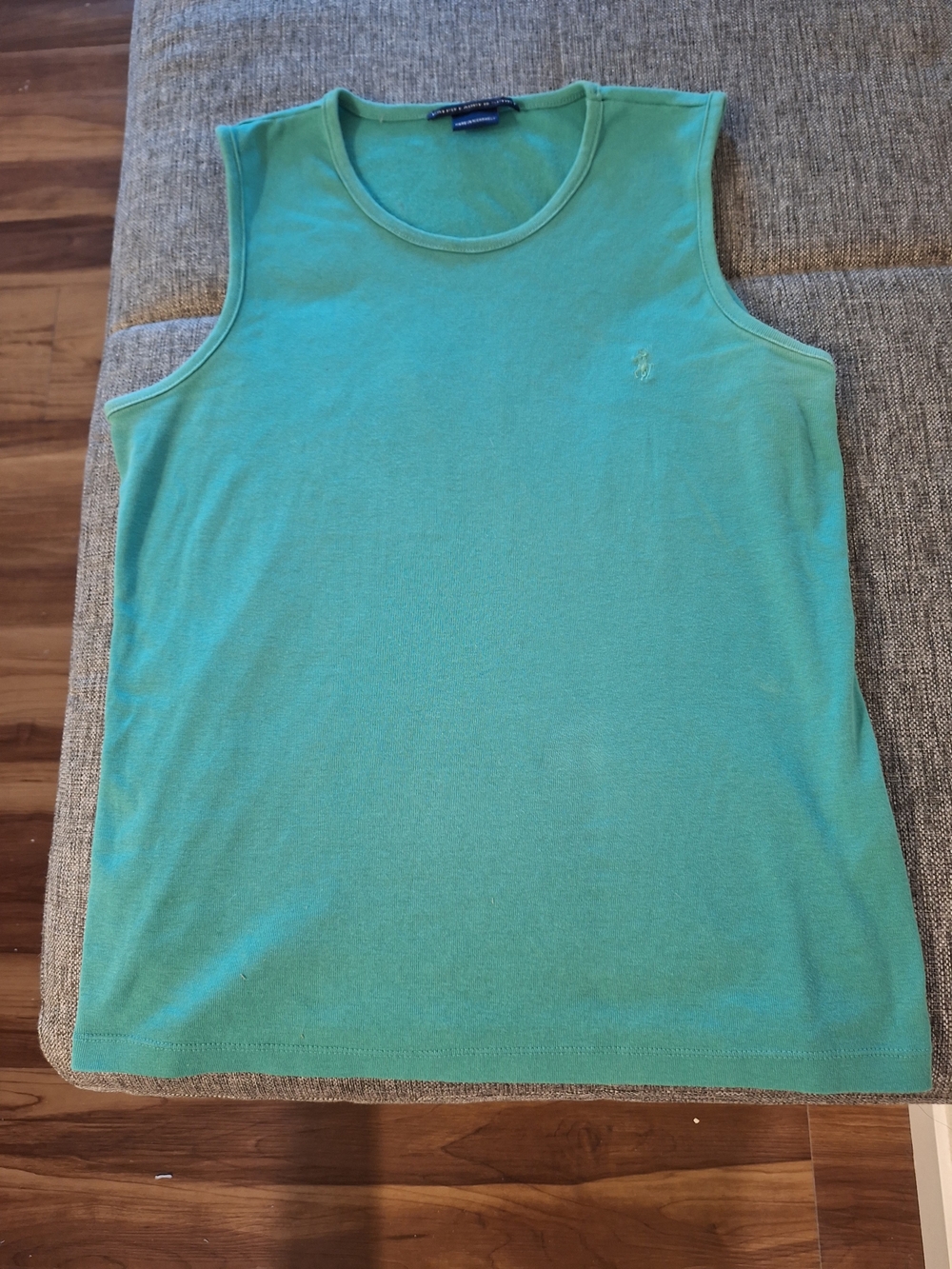 'Ralph Lauren Sport' Womens Kelly Green Sleeveless Tank- 100% Cotton- Sz. M